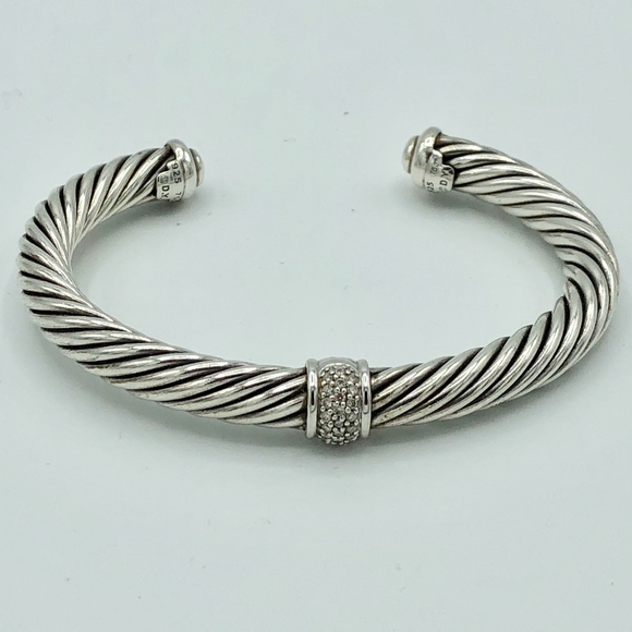 David Yurman Jewelry - David Yurman Cable Classics 7mm Diamond Bracelet